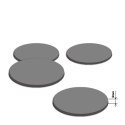 Zestaw podkładek na stół okrągłych 4DG (wersja pogrubiona) - POCAŁUNEK
