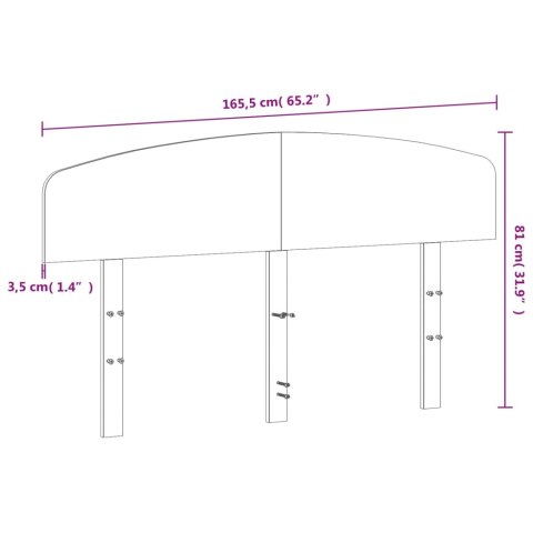 Wezgłowie do łóżka, woskowy brąz, 160 cm, lite drewno sosnowe