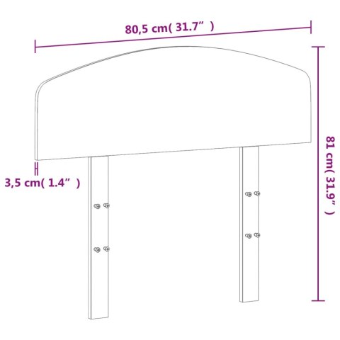 Wezgłowie łóżka, woskowy brąz, 75 cm, lite drewno sosnowe