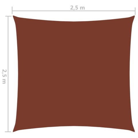 Żagiel ogrodowy, tkanina Oxford, kwadrat, 2,5x2,5 m, terakota