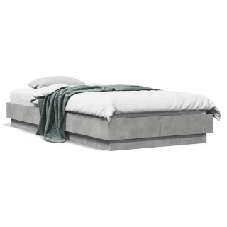 Rama łóżka, szarość betonu, 90x200 cm, materiał drewnopochodny
