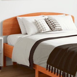 Wezgłowie do łóżka, woskowy brąz, 135 cm, lite drewno sosnowe