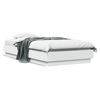 Rama łóżka z oświetleniem LED, biała, 75x190 cm