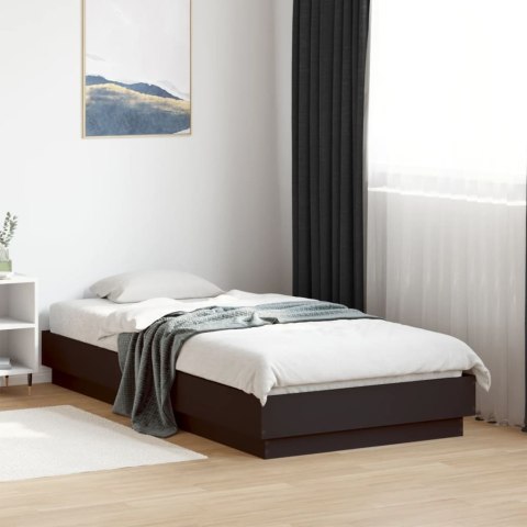 Rama łóżka z oświetleniem LED, czarna, 75x190 cm