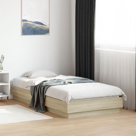 Rama łóżka z oświetleniem LED, dąb sonoma, 90x190 cm