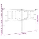  Metalowe wezgłowie, czarne, 135 cm