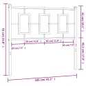  Metalowe wezgłowie, czarne, 100 cm