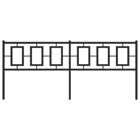  Metalowe wezgłowie, czarne, 200 cm