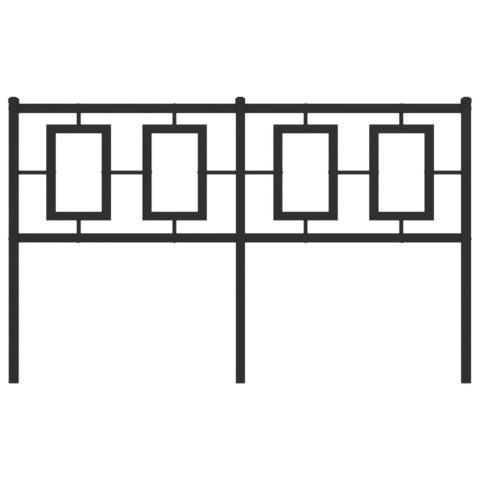  Metalowe wezgłowie, czarne, 140 cm