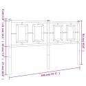  Metalowe wezgłowie, czarne, 140 cm