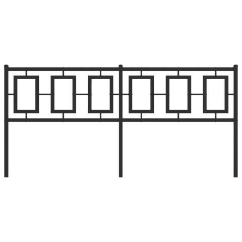  Metalowe wezgłowie, czarne, 180 cm