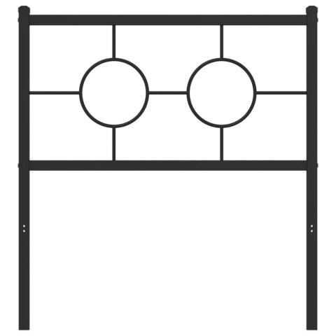  Metalowe wezgłowie, czarne, 80 cm