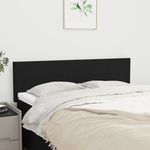  Zagłówki do łóżka, 2 szt., czarne, 72x5x78/88 cm, tkanina
