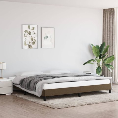  Rama łóżka, ciemnobrązowa, 200x200 cm, obita tkaniną