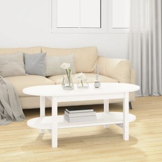  Stolik kawowy, biały, 110x55x45 cm, lite drewno sosnowe