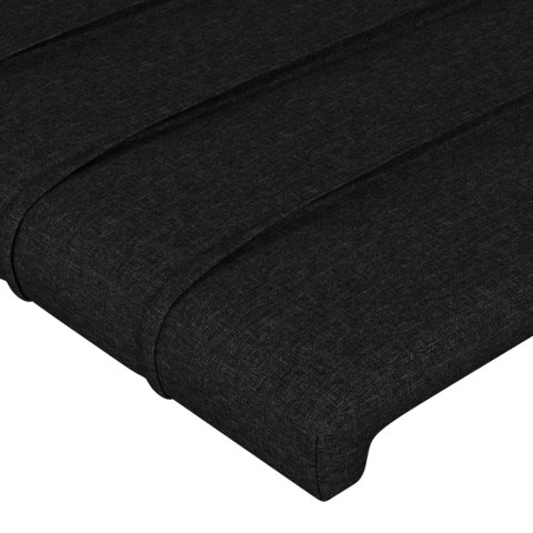  Zagłówki do łóżka, 2 szt., czarne, 90x5x78/88 cm, tkanina