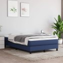  Łóżko kontynentalne, niebieskie, obite tkaniną, 120x200 cm