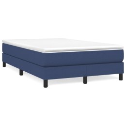  Łóżko kontynentalne, niebieskie, obite tkaniną, 120x200 cm