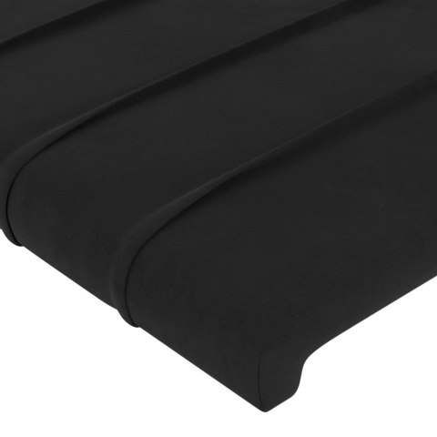  Zagłówki do łóżka, 2 szt., czarne, 90x5x78/88 cm, aksamit