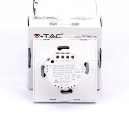 Włącznik Szklany SMART WiFi V-TAC Podwójny Biały Amazon Alexa, Google Home, Nest VT-5004