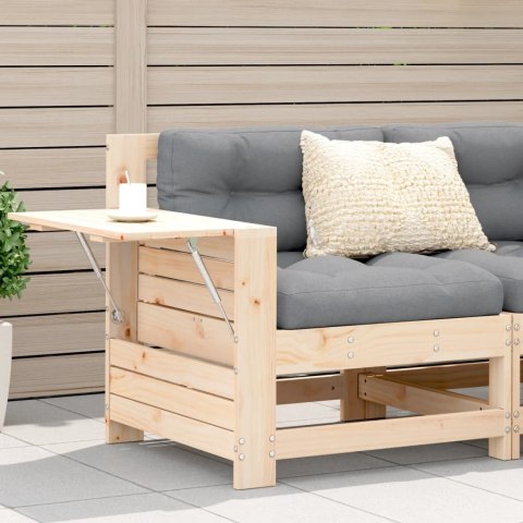 Siedzisko ogrodowe z podłokietnikiem i poduszką, drewno sosnowe