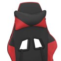  Masujący fotel gamingowy, czarno-czerwony, sztuczna skóra