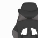  Masujący fotel gamingowy, czarno-szary, sztuczna skóra