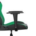  Masujący fotel gamingowy, czarno-zielony, sztuczna skóra