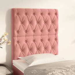  Zagłówki do łóżka, 2 szt., różowy, 80x7x78/88 cm, aksamit