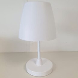 H&S Collection Akumulatorowa lampa stołowa LED, biała, 13x30 cm