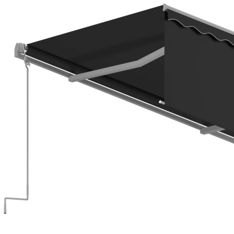  Automatycznie zwijana markiza z zasłoną, 4x3 m, antracytowa