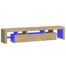  Szafka pod TV z oświetleniem LED, dąb sonoma 200x36,5x40 cm