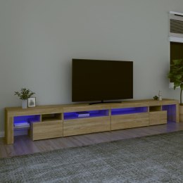  Szafka pod TV z oświetleniem LED, dąb sonoma, 290x36,5x40 cm