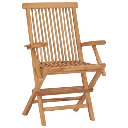  Składane krzesła ogrodowe, 8 szt., lite drewno tekowe