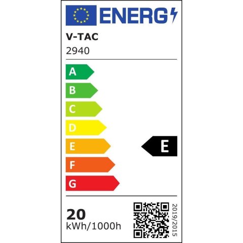 Projektor Oprawa Elewacyjna V-TAC 17W LED Czujnik Ruchu Czarna IP65 VT-11020S 3000K 2520lm