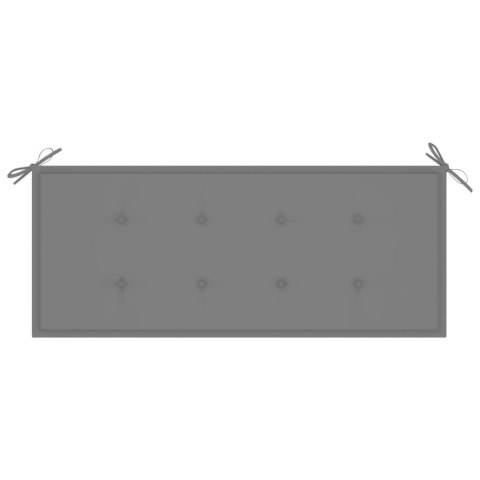  3-os. ławka ogrodowa z poduszką, 150 cm, szara, eukaliptus
