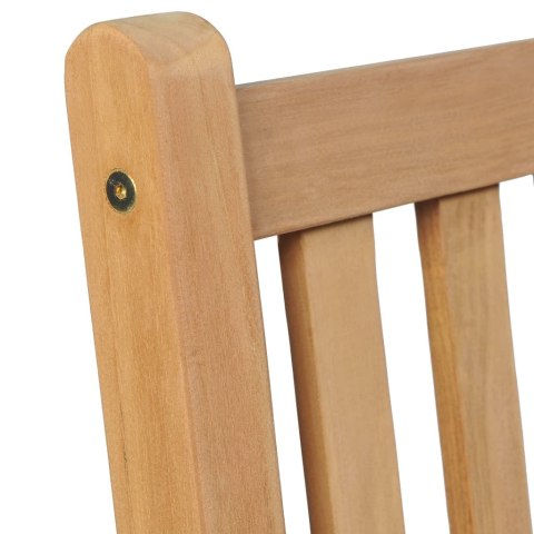  Krzesła ogrodowe z szarymi poduszkami, 4 szt., drewno tekowe