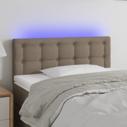  Zagłówek do łóżka z LED, taupe, 100x5x78/88 cm, tkanina