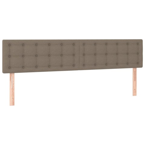  Zagłówek do łóżka z LED, taupe, 160x5x78/88 cm, tkanina