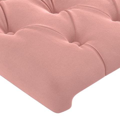  Zagłówek uszak, różowy, 183x16x118/128 cm, aksamit