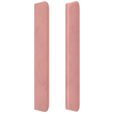  Zagłówek uszak, różowy, 93x16x118/128 cm, aksamit