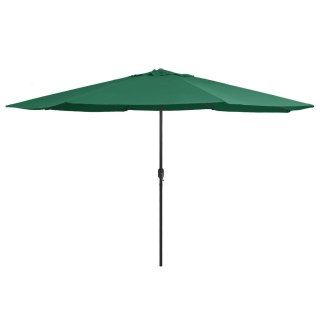  Parasol ogrodowy na metalowym słupku, 400 cm, zielony