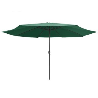  Parasol ogrodowy na metalowym słupku, 400 cm, zielony