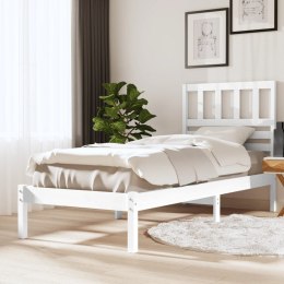 Rama łóżka, biała, 90x190 cm, lite drewno sosnowe
