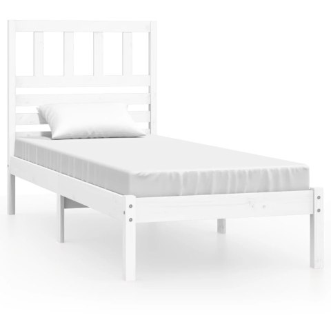  Rama łóżka, biała, 90x190 cm, lite drewno sosnowe