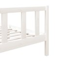  Rama łóżka, biała, 90x190 cm, lite drewno