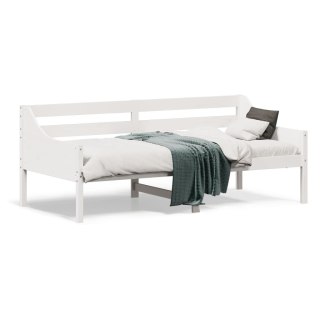  Łóżko dzienne, białe, 75x190 cm, lite drewno sosnowe