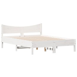  Rama łóżka, biała, 120 x 200 cm, lite drewno sosnowe