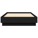  Rama łóżka, czarna, 90x190 cm, materiał drewnopochodny