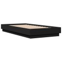  Rama łóżka, czarna, 90x190 cm, materiał drewnopochodny